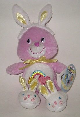 RARE Care Bears BEST FRIEND Easter Plush w/BUNNY SLIPPERS NWT 2003 SHIPWORLDWIDE