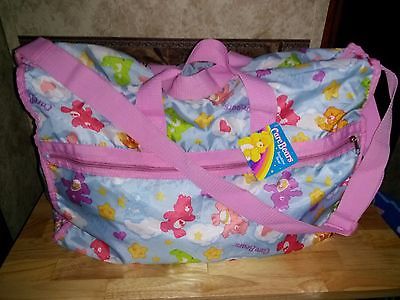 Care Bears Duffel Bag tote purse with strap NWT Funshine Bear colorful nice!