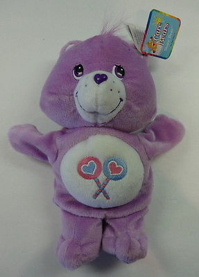 Care Bears Share Bear Purple Hand Puppet New NWT 