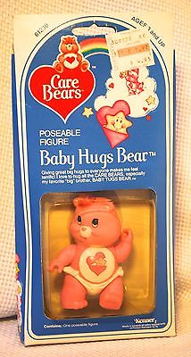 COLLECTIBLE CARE BEAR 1982 BABY HUGS BEAR poseable figure NEW IN PKG Kenner
