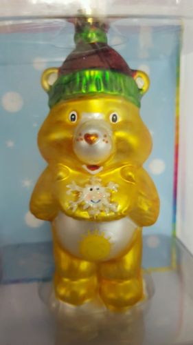 Care Bears Christmas ornament Funshine blown glass 2004 American Greetings