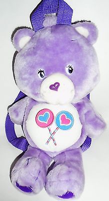 Care Bear 13" SHARE BEAR Plush Stuffed Animal Backpack Bag 2003 RARE