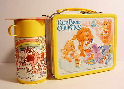 1985 CARE BEAR COUSINS MINT UNUSED LUNCHBOX AND THERMOS SET