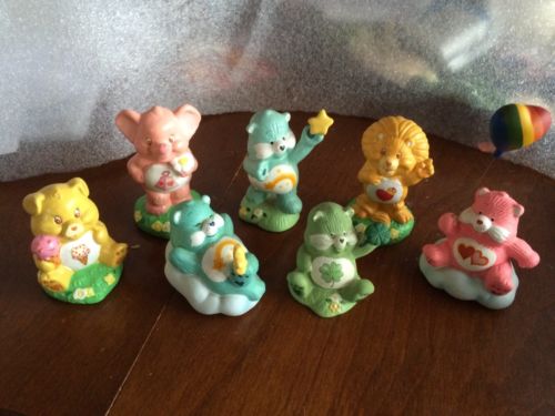 LOT of 7 Vintage 1985 Care Bears And Cousins Figures American Greetings Ceramic