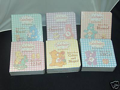 CareBears Baby Block Board Books 6 count New free ship 3-1/4