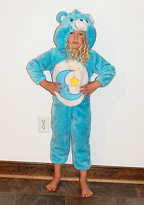 Care Bear Costume Night Time Blue Bear 2003 Halloween Costume Size 3 - 4T