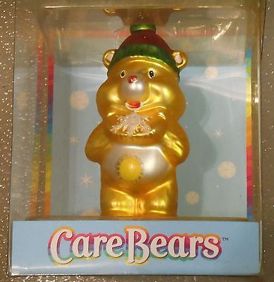 NIB CareBears Care Bears 'Funshine Bear' Blown Glass Ornament American Greetings