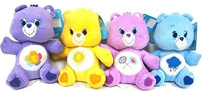 Care Bears Share  Grumpy  Funshine and Harmony 4 Bears 6 inches Sitting Care