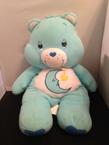 LARGE Bedtime Moon Star Blue Care Bear Plush Stuffed 30 Inch XL Toy
