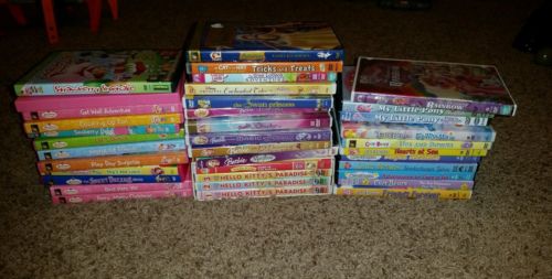 HUGE lot of Girls DVD dvds Care bears My little pony strawberry 38 total movies
