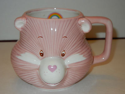Vintage Care Bear Cheer Bear Coffee Mug Pink American Greetings Corp. 1984