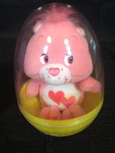 Care Bears Easter Egg Thanks-a-Lot Small Pink Plush Hearts 2004 Sealed Rare