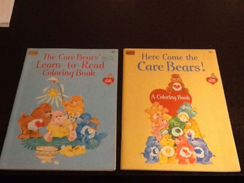 Set Of 2 Vintage Care Bear Coloring Books 1984 - Unused 