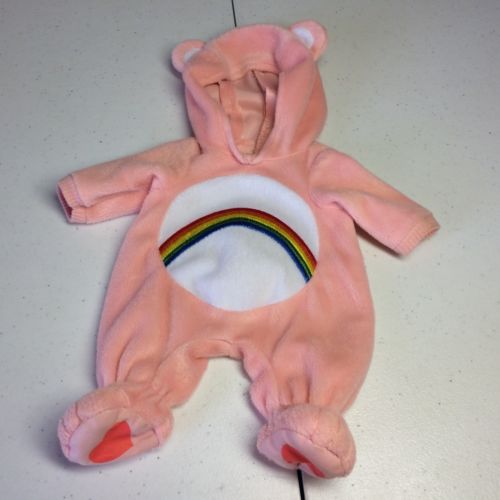RARE Care Bears Pink CHEER Bear Rainbow Outfit 13