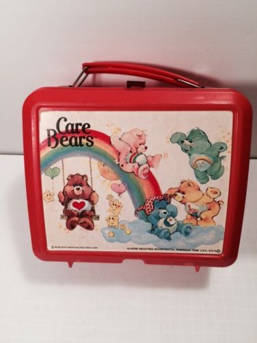 Vintage 1983 Care Bears Red Lunch Box 1980s No Thermos