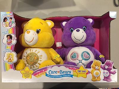 Care Bears Interactive Sing Along Care Bear 2 Pack Funshine and share bears NEW