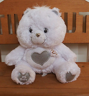 Care Bears 25th Anniversary Tender Heart Bear Swarovski Eyes Silver Accent white