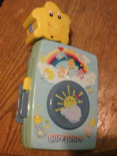 Vintage Care Bears Portable tape Cassette Player Recorder guc works batteries op