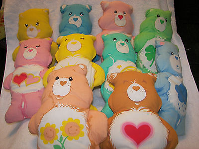 care bears set of first 10 care bear pillows nice clean set not overstuffed