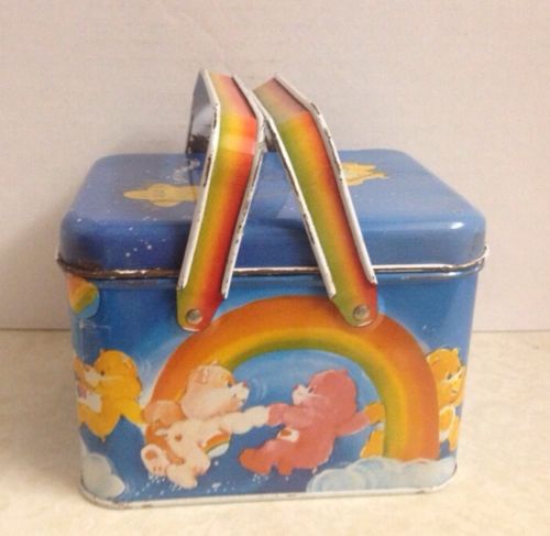 Vintage 1983 Cheinco Care Bears Rainbows Lunch Box Metal Tin American Greetings