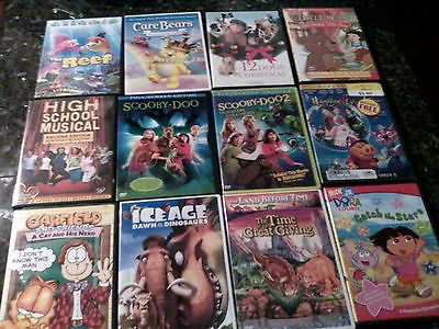 Lot of 19 kids movies / DVDs ice age Scooby care bears