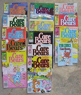 Vintage Care Bear Lot of 14 Marvel Comic Books 1986-1989