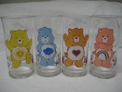 CARE BEARS LIMITED EDITION PIZZA HUT COLLECTOR'S SERIES GLASS CUPS