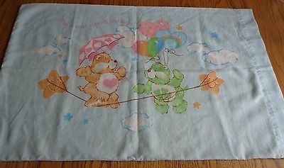 RARE Vintage Care Bears Pillow Case 