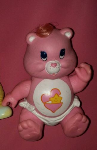 Vintage care bear pink baby hugs figurine