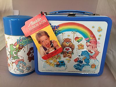 1983 Near Mint Unused Care Bears lunchbox and thermos with tags