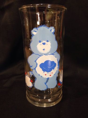 Vintage 1983 Pizza Hut Care Bears-Grumpy Bear Glass MINT CONDITION