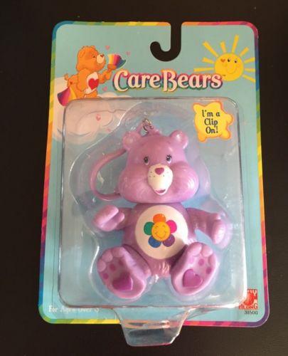 New In Package Care Bears Play Along Clip On Keychain Harmony Bear