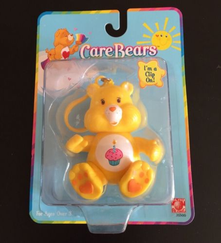 New In Package Care Bears Play Along Clip On Keychain Birthday Bear