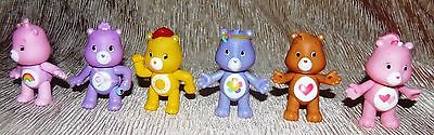 CARE BEARS~2 1/2" Cuties Figures~Set of 6 Poseable TCFC Cake Toppers