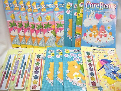 Lot of 18 CARE BEARS  Activity Coloring Book crayons Paint Reward Stickers