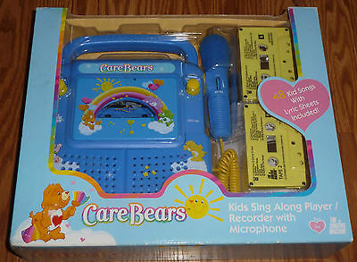 Care Bears Sing Along Cassette Player Recorder w/ Microphone THE SINGING MACHINE