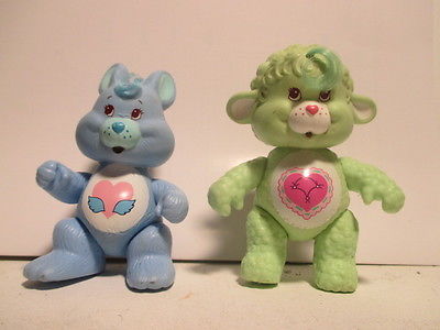 Care Bears Cousins PVC figures Swift Heart Rabbit and Gentle Heart Lamb 1985 