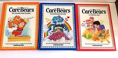 Lot of 3 Vintage Care Bears Hardcover Books Parker Brothers 1983