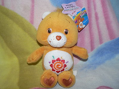 NWT - 8" ORANGE BROWN AMIGO CARE BEAR BOY GIRL SPANISH COLLECTIBLE GIFT SOFT TOY