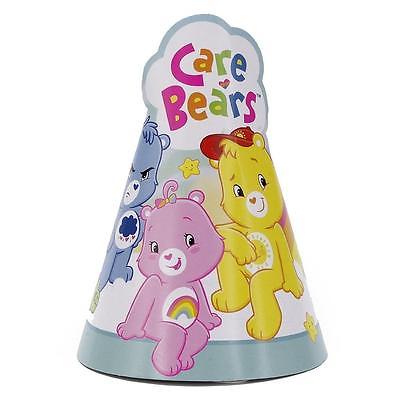 Care Bears Party Cone Hats Favors 8ct Baby's First Birthday New