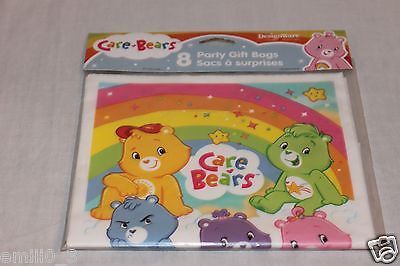 NEW  BABY CARE BEARS 8 LOOT BAGS  PARTY SUPPLIES  