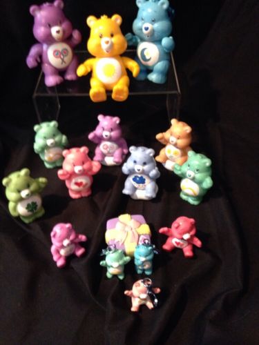 Lot of 16 Vintage Care Bears PVC Asst Sizes Some Posable Figurines