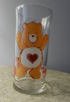 VINTAGE 1983 CARE BEARS TENDERHEART LIMITED EDITION COLLECTORS GLASS PIZZA HUT