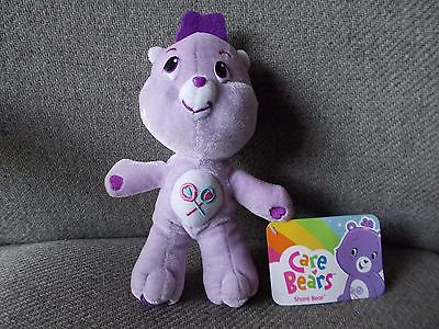 Care Bears-Share Bear 2007 Purple Plush Stuffed Bear-10 Inches Tall-Authentic!