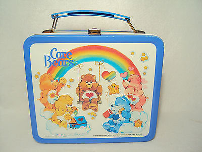 EXCELLENT CONDITION VINTAGE CARE BEARS METAL LUNCHBOX BY ALADDIN - SEE PICTURES