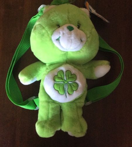 care bear Lucky Clover Shamrock Green Backpack 2003 Never Used  With Tags