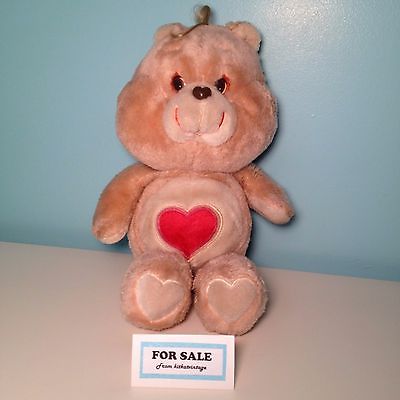 CARE BEARS Tenderheart Bear - Vintage 1985 Kenner plush 80's Tender Heart