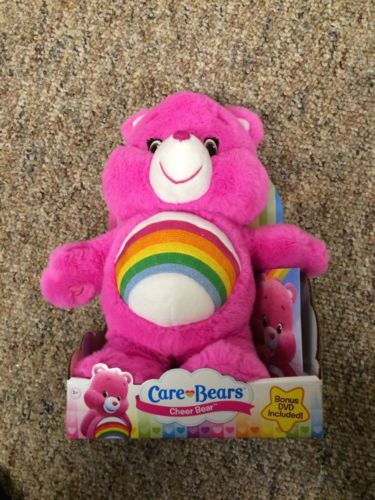 Just Play Care Bears Cheer Bear Medium Plush with DVD