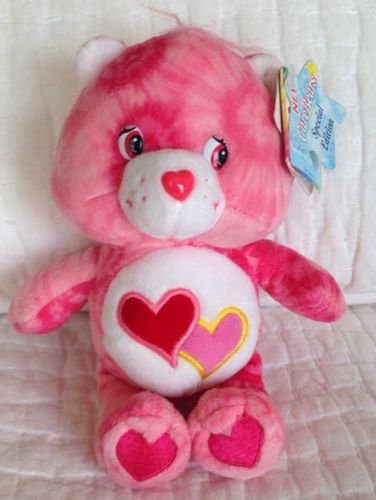 NWT Care Bears Special Edition Tie Dye Love a Lot Hearts Plush 
