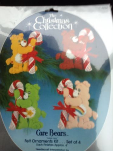 Paragon Care Bears Candy Cane Christmas Felt Ornament Kit Sealed